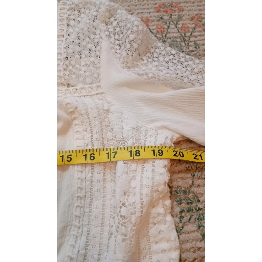 Knox Rose Ivory Lace Blouse Size XL Boho Romantic Feminine - Picture 11 of 13
